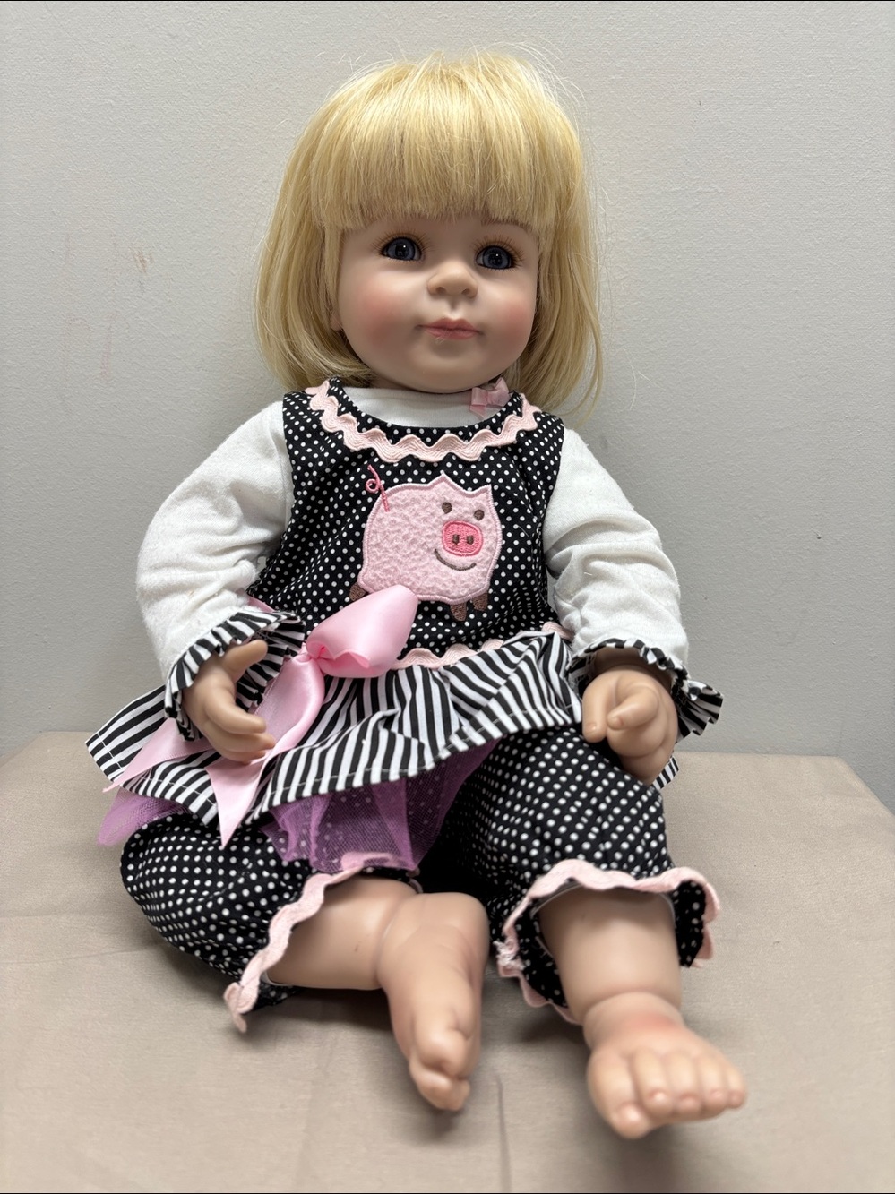 Adora ToddlerTime Baby Doll Original OINK Outfit & Diaper Blonde Blue Eyes 20”